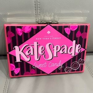 Kate spade ♠️ candy shop chocolate bar wrapper clutch leather novelty purse